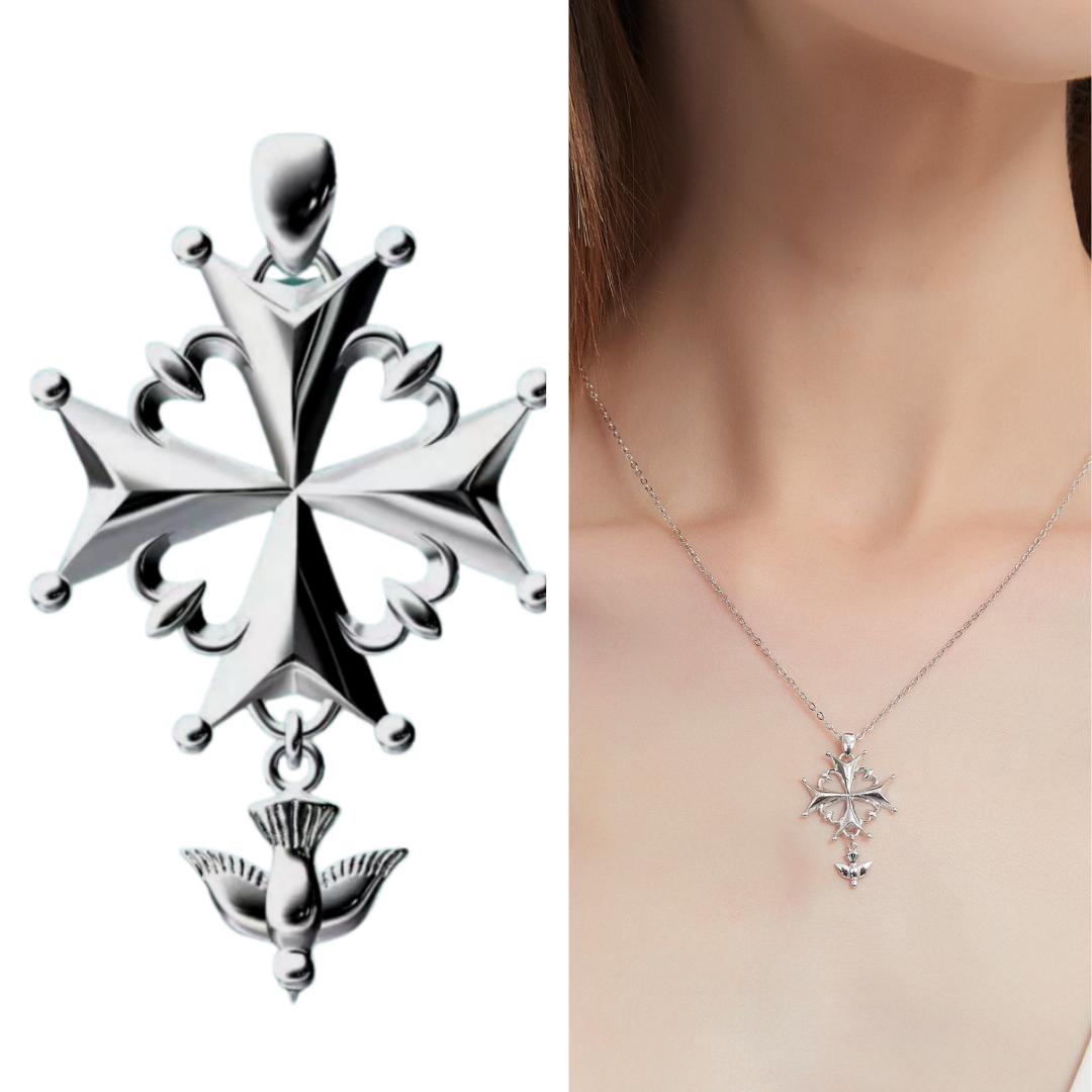 Huguenot Cross Pendant Gold Vermeil - Zafari Studio Jewelry