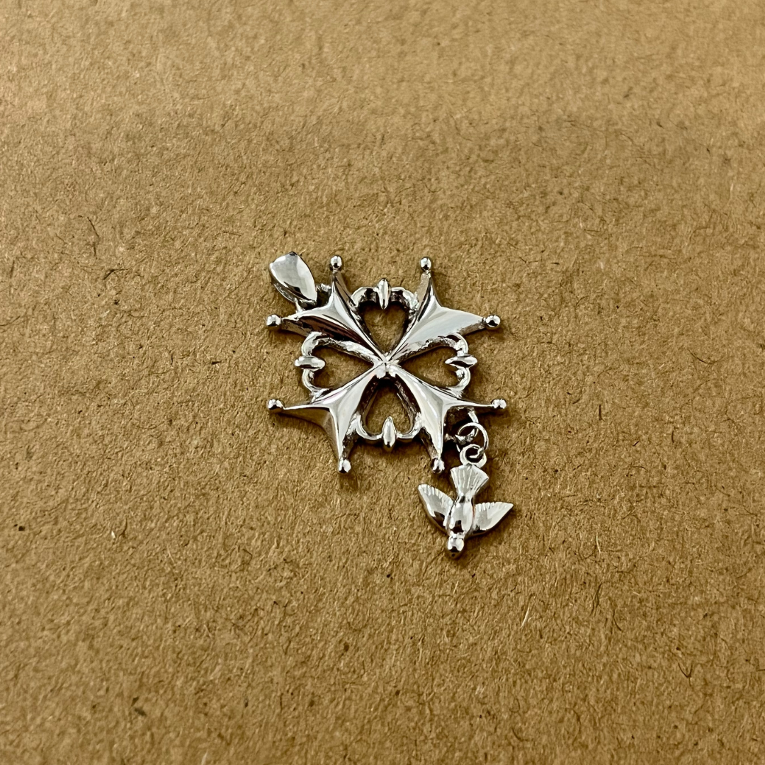 Huguenot Cross Pendant Sterling Silver - Zafari Studio Jewelry
