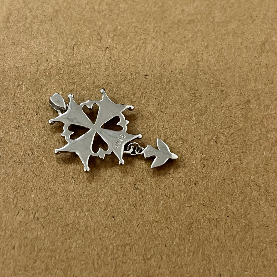 Huguenot Cross Pendant Sterling Silver - Zafari Studio Jewelry