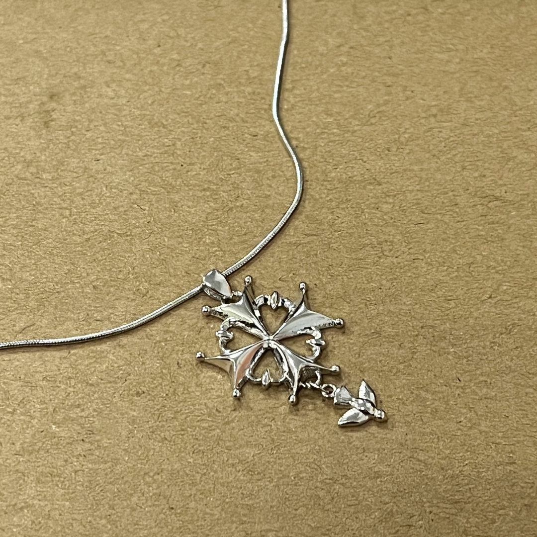 Huguenot Cross Pendant Sterling Silver - Zafari Studio Jewelry