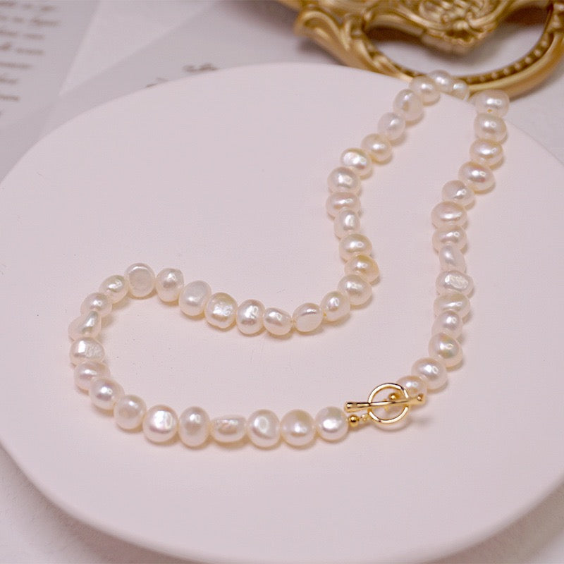 Irregular Baroque Pearl Strand Choker Necklace | Zafari Studio | necklaces
