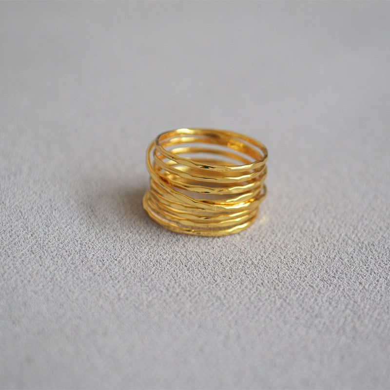 Twisted CZ Layered Ring - Zafari Studio Jewelry