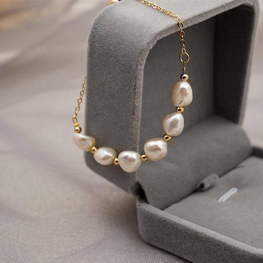 LUNA Luxe Pearl Bolo Bracelet - Zafari Studio Jewelry