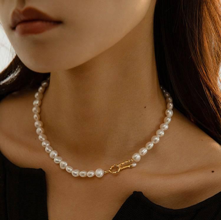 OT Locker Pearls Choker Necklace - Zafari Studio Jewelry