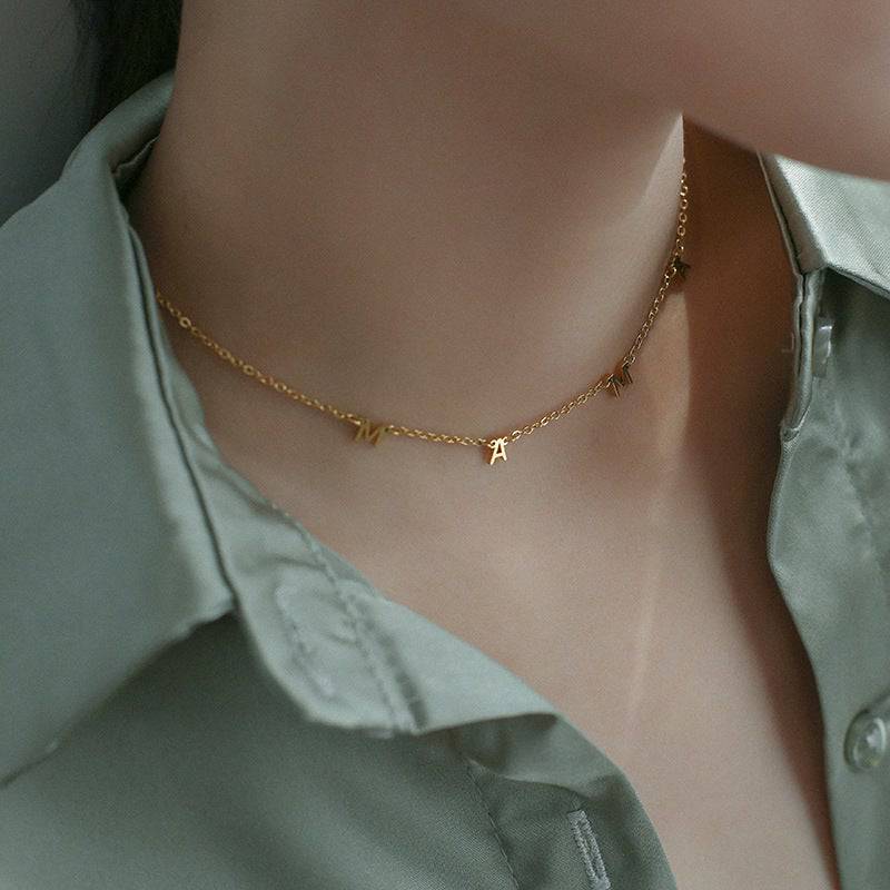 MAMA  Choker Necklace Sterling Silver - Zafari Studio Jewelry