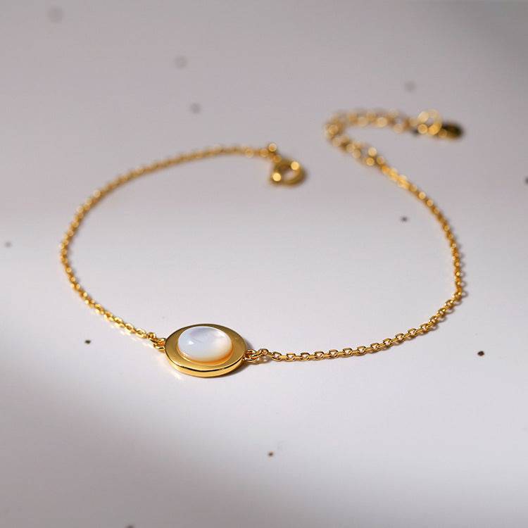 Mother of Pearls Shell Chain Gold Vermeil Necklace Bracelet and Earrings (Purchase Individually) - Zafari Studio Jewelry