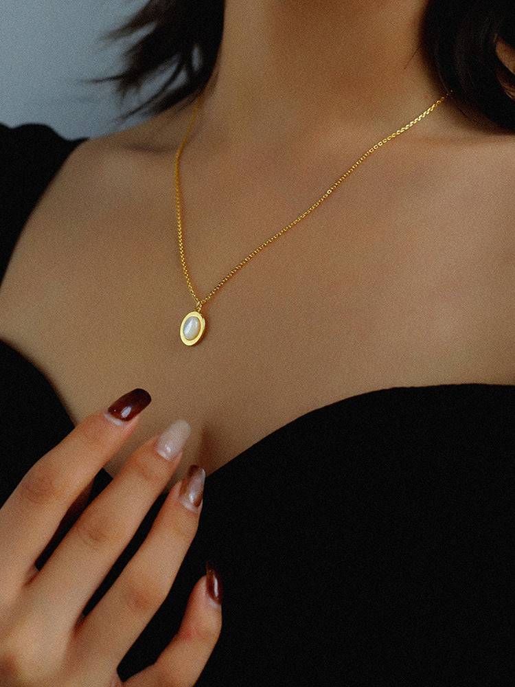 Mother of Pearls Shell Chain Gold Vermeil Necklace Bracelet and Earrings (Purchase Individually) - Zafari Studio Jewelry