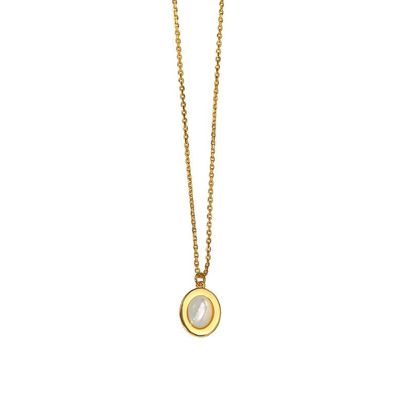 Mother of Pearls Shell Chain Gold Vermeil Necklace Bracelet and Earrings (Purchase Individually) - Zafari Studio Jewelry