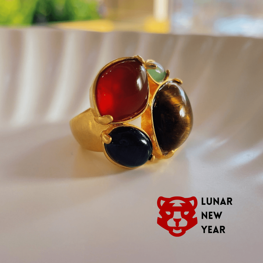 Vintage Gemstone Gold Ring - Zafari Studio Jewelry