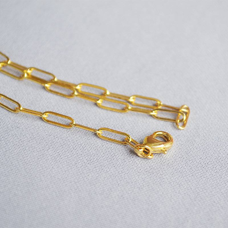 Modern Chain Paperclip Chic Gold Necklace - Zafari Studio Jewelry