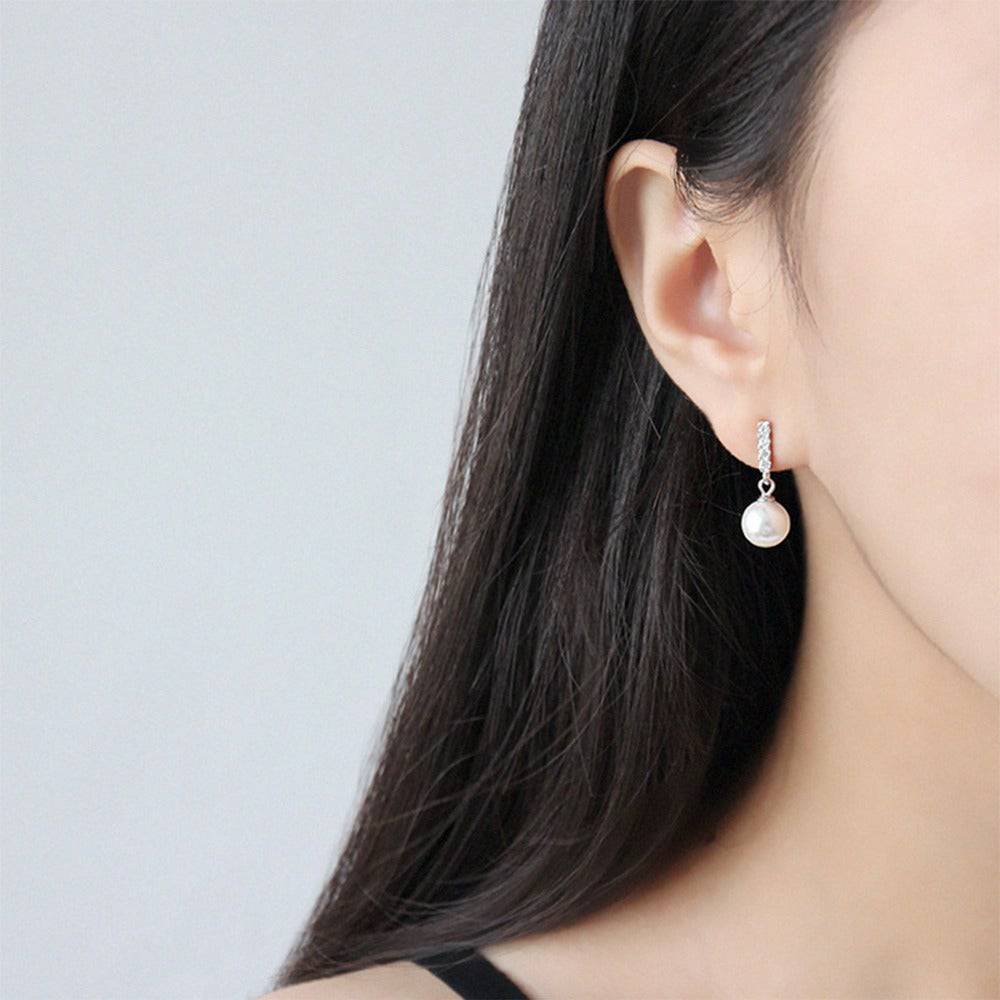 Natural Pearls CZ Earring - Zafari Studio Jewelry