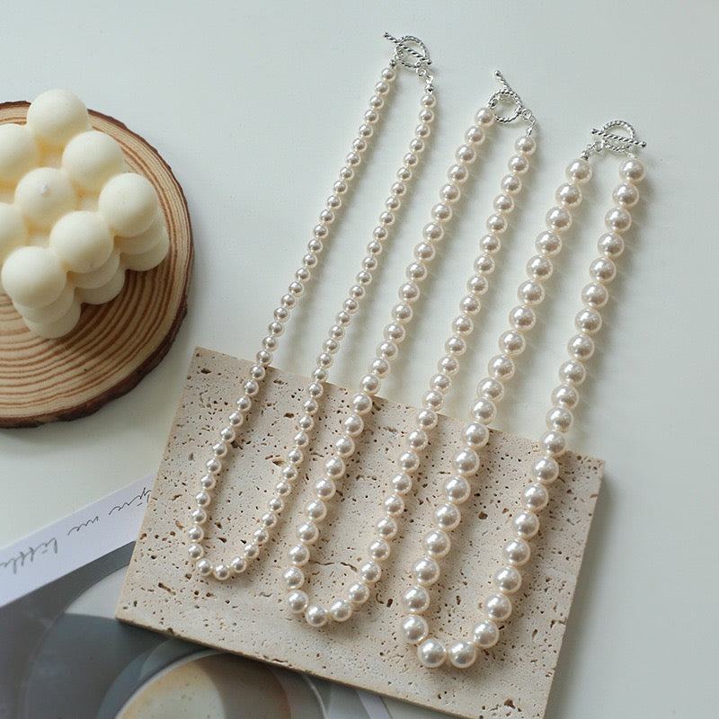 High Quality Crystal Pearl Choker Necklace - Zafari Studio Jewelry