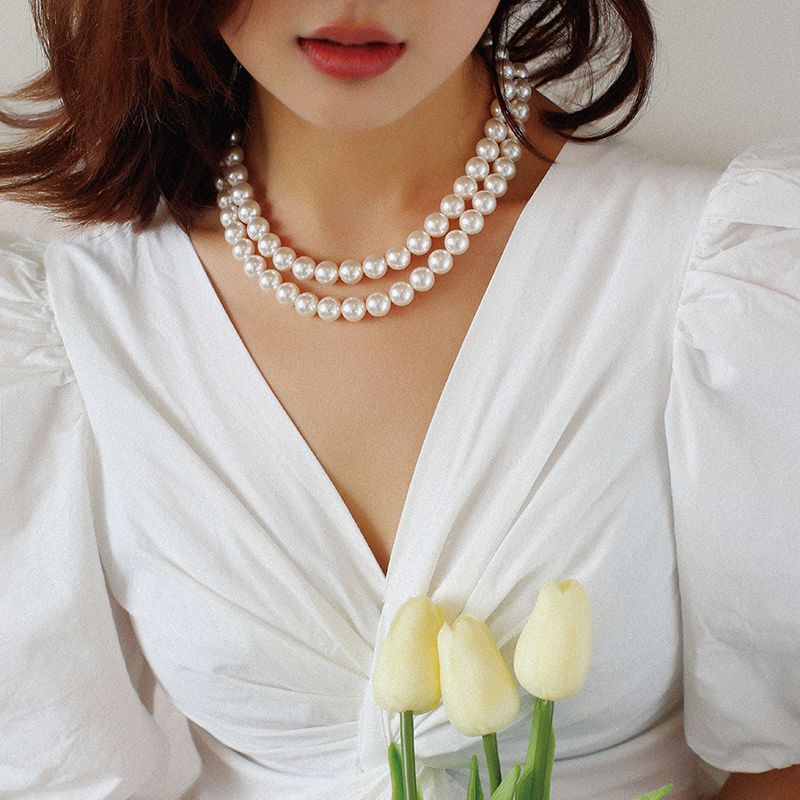 High Quality Crystal Pearl Choker Necklace - Zafari Studio Jewelry