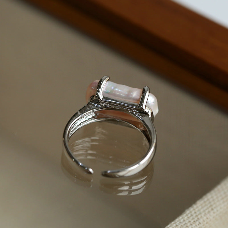Modern Rectangle Baroque Stacking Rings - Zafari Studio Jewelry