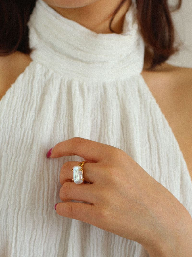 Modern Rectangle Baroque Stacking Rings - Zafari Studio Jewelry