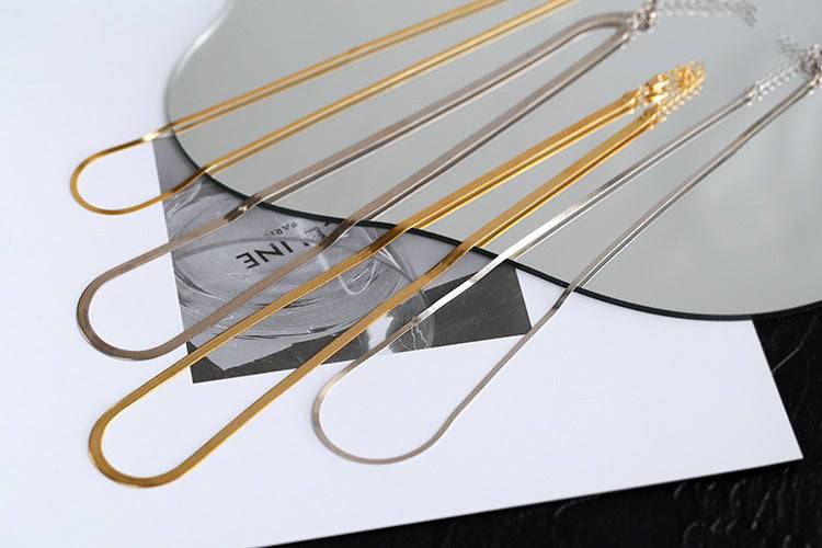 Snake flat chain necklace - Zafari Studio Jewelry