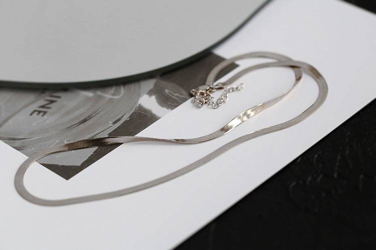 Snake flat chain necklace - Zafari Studio Jewelry