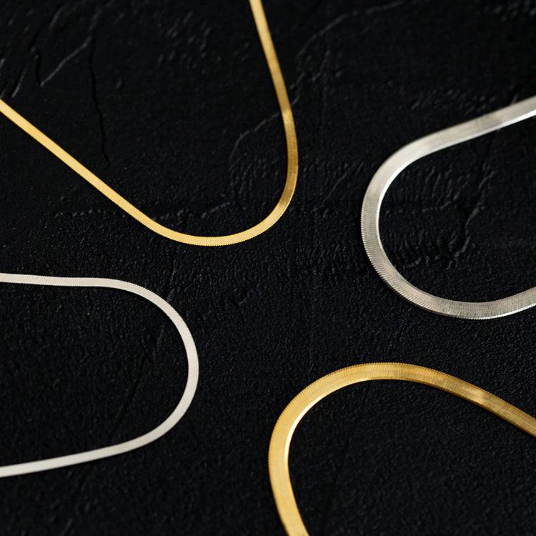 Snake flat chain necklace - Zafari Studio Jewelry