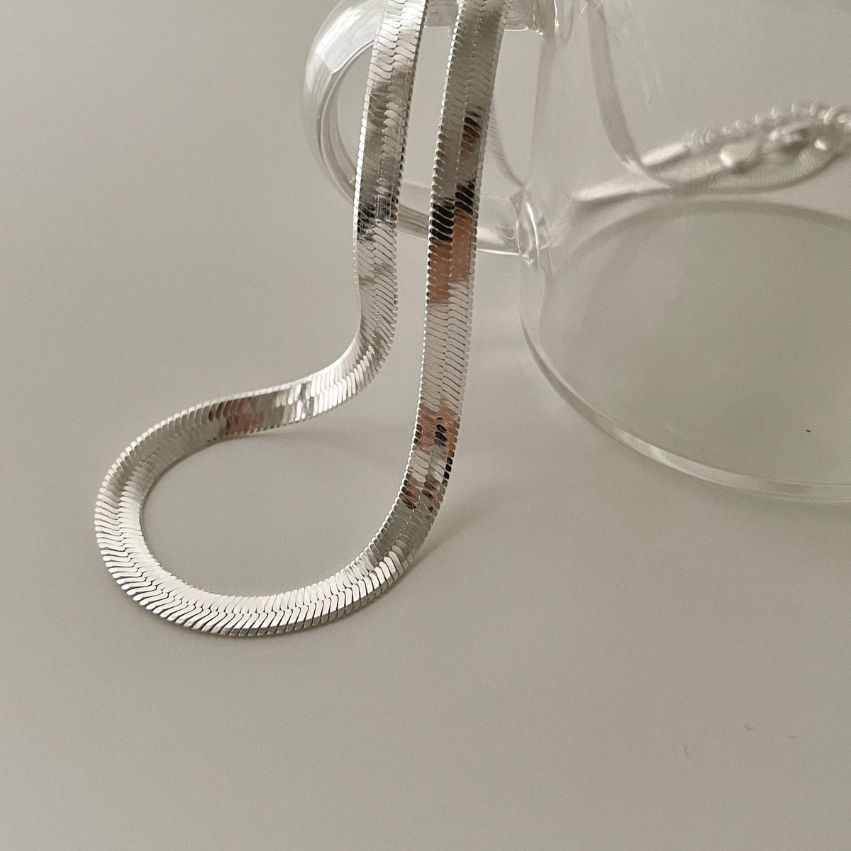 Snake flat chain necklace - Zafari Studio Jewelry