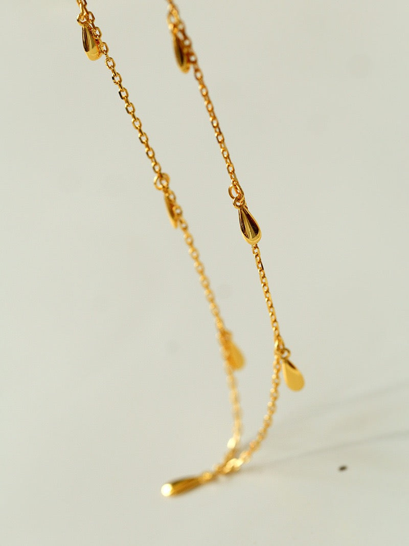 Teardrop Pendant Neckace Gold Vermeil - Zafari Studio Jewelry