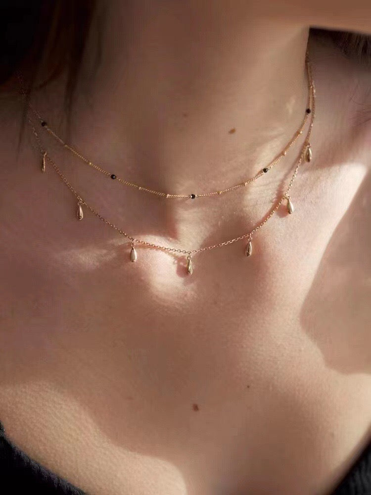 Teardrop Pendant Neckace Gold Vermeil - Zafari Studio Jewelry