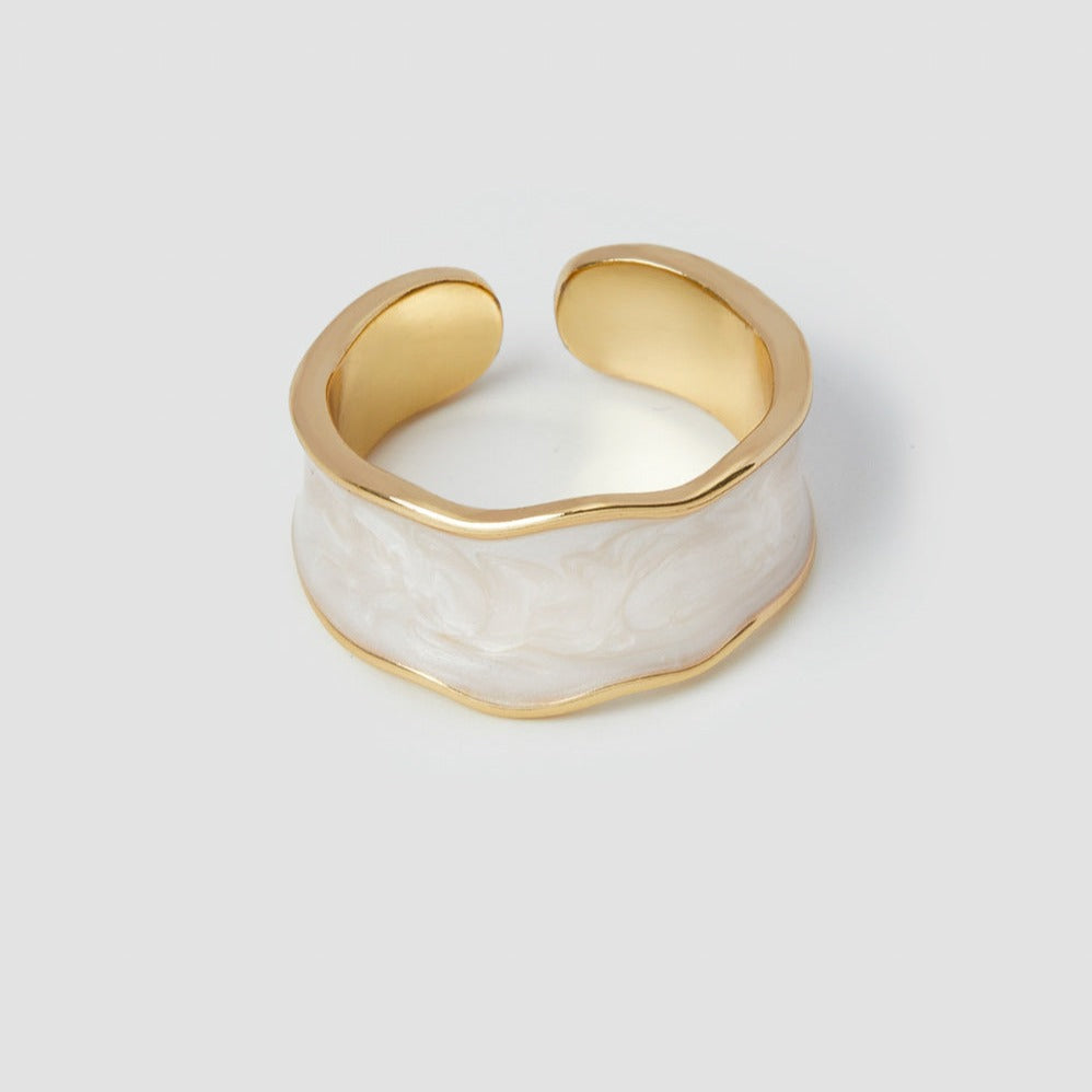 Enamel Charm Open Ring - Zafari Studio Jewelry